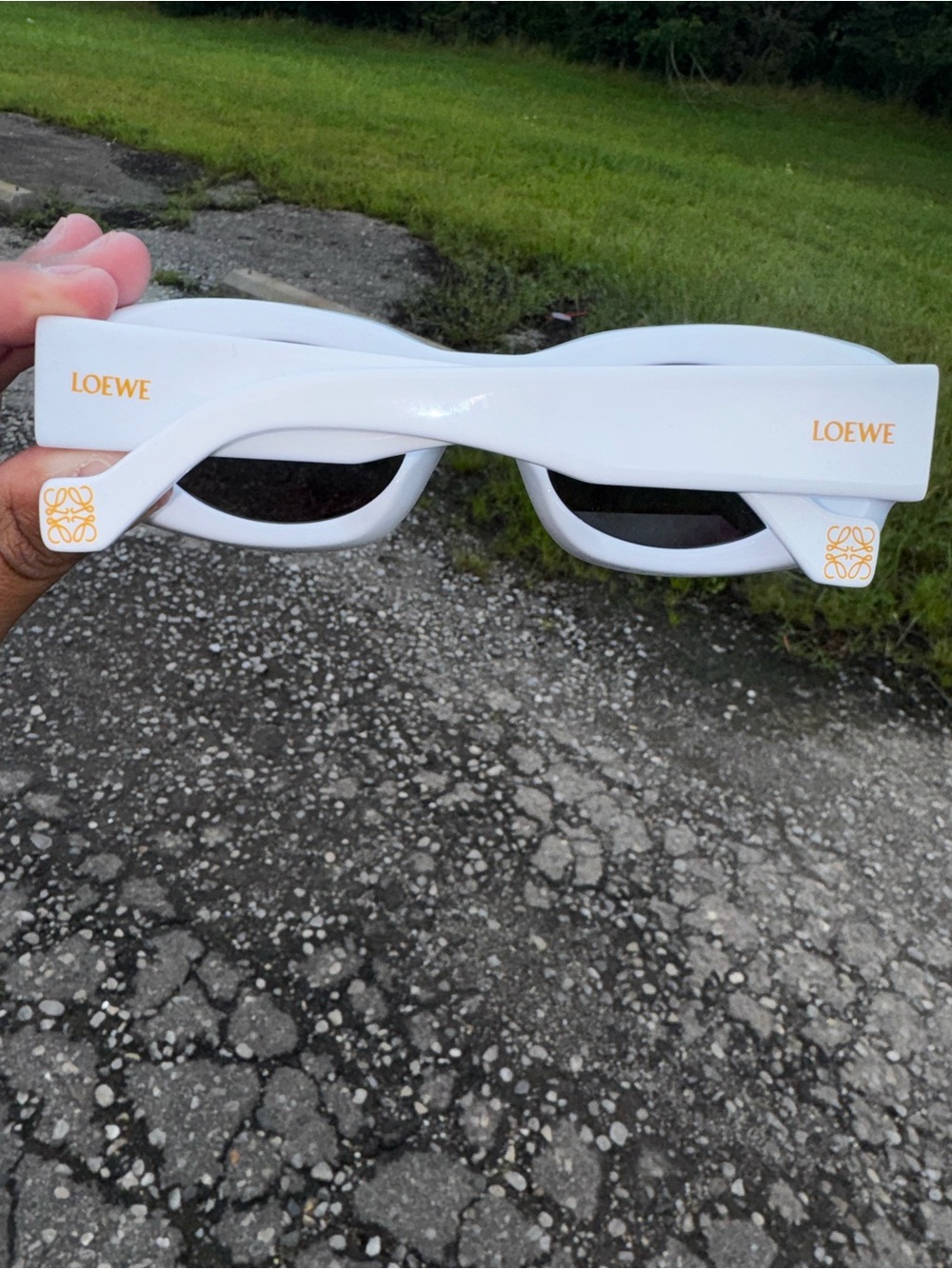 Loewe Yellow Retro Rectangle Sunglasses with Dark Lenses - Picture 2 of 2